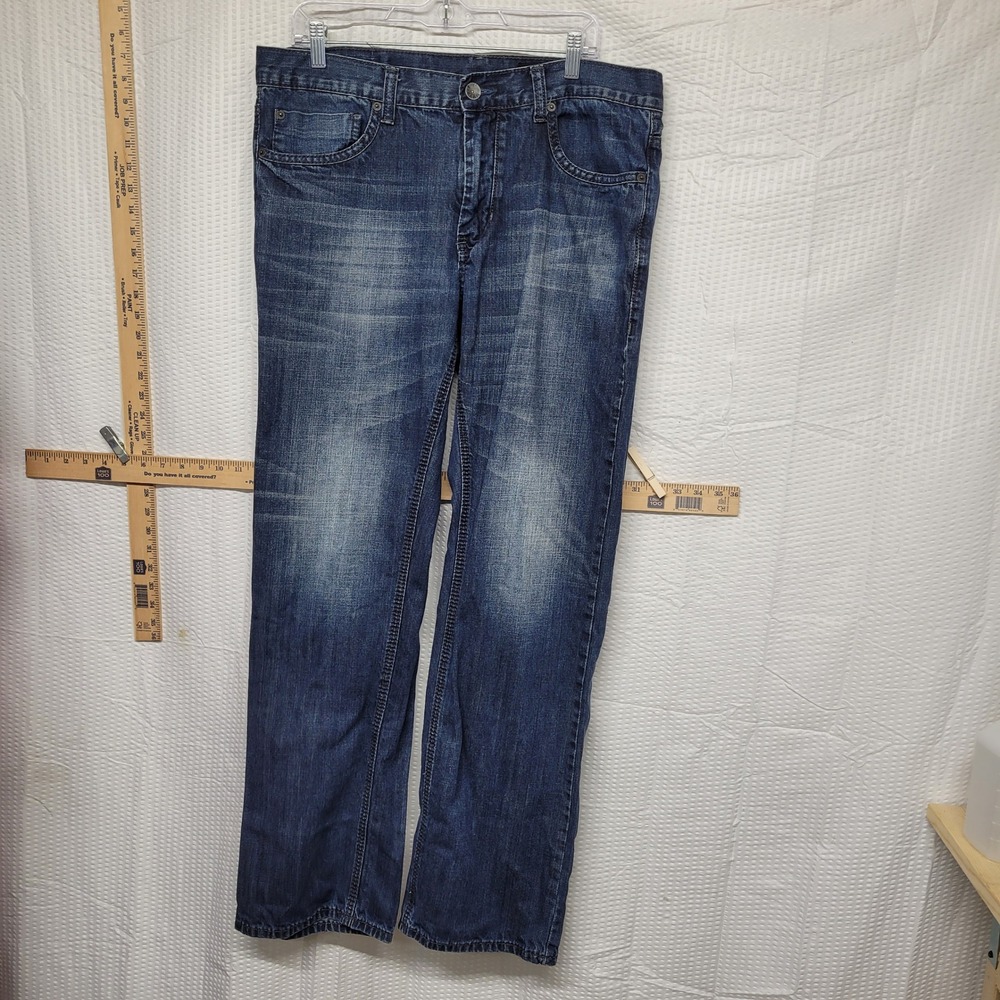 TK Axel Treadwell Relaxed Straight Leg Jeans Mens 34x34 Medium Wash Denim